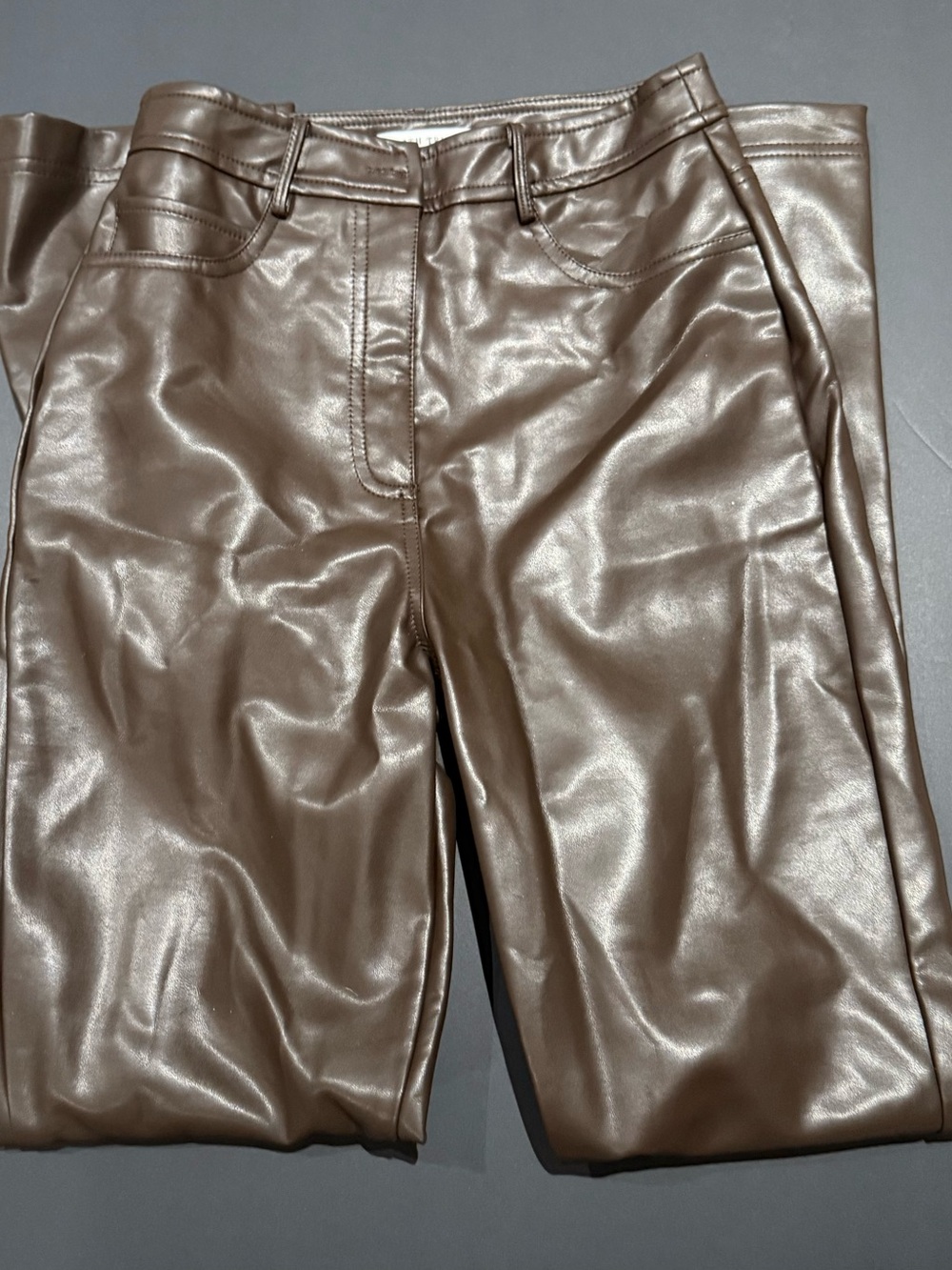 Faux leather pants